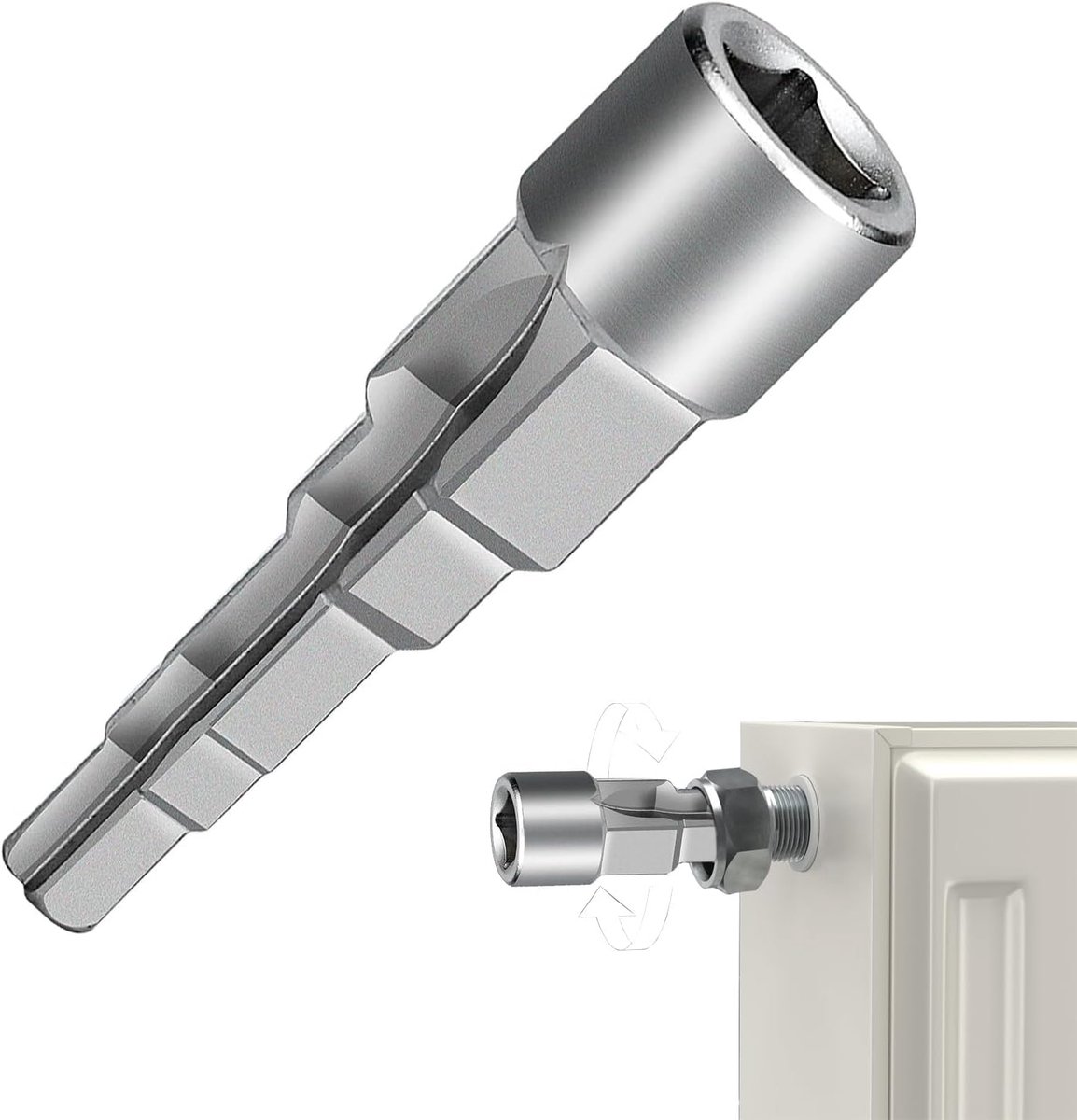 Radiatorsleutel 5-in-1 - Chroom vanadium staal - Voor sanitaire radiatoren - Gemakkelijk installeren en verwijderen - ShopVlot