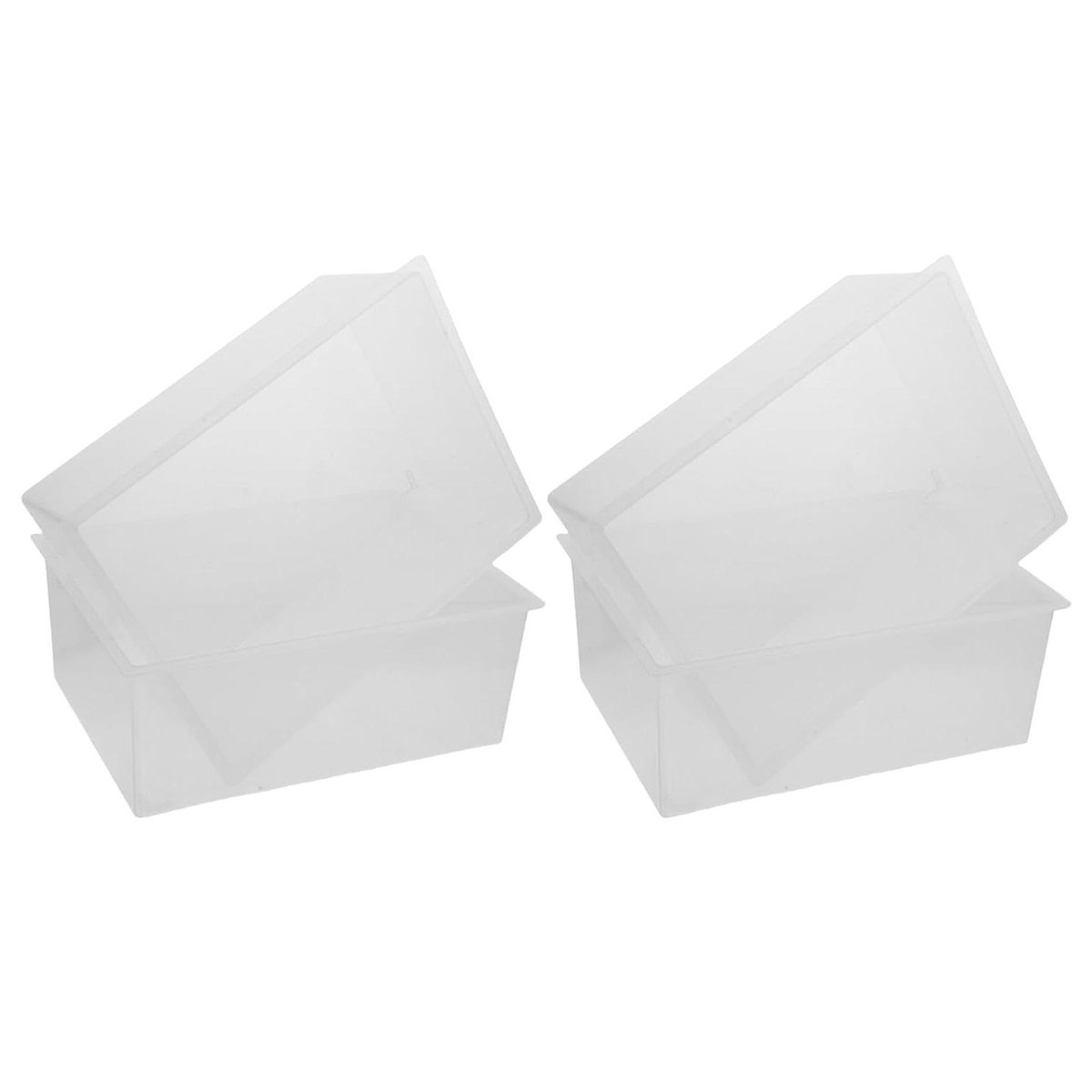 Laboratoriumspoelbakken - Chemische Vloeistofbassins Plastic - Wetenschappelijk Onderzoek - Chemisch Bestendig Materiaal - 26.7 x 19.7 x 10 cm - Transparant