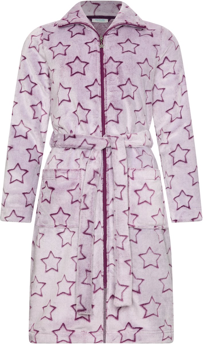 My Rebelle - Badjas - Starlight Magic- Fleece -Paars sterren - Maat M