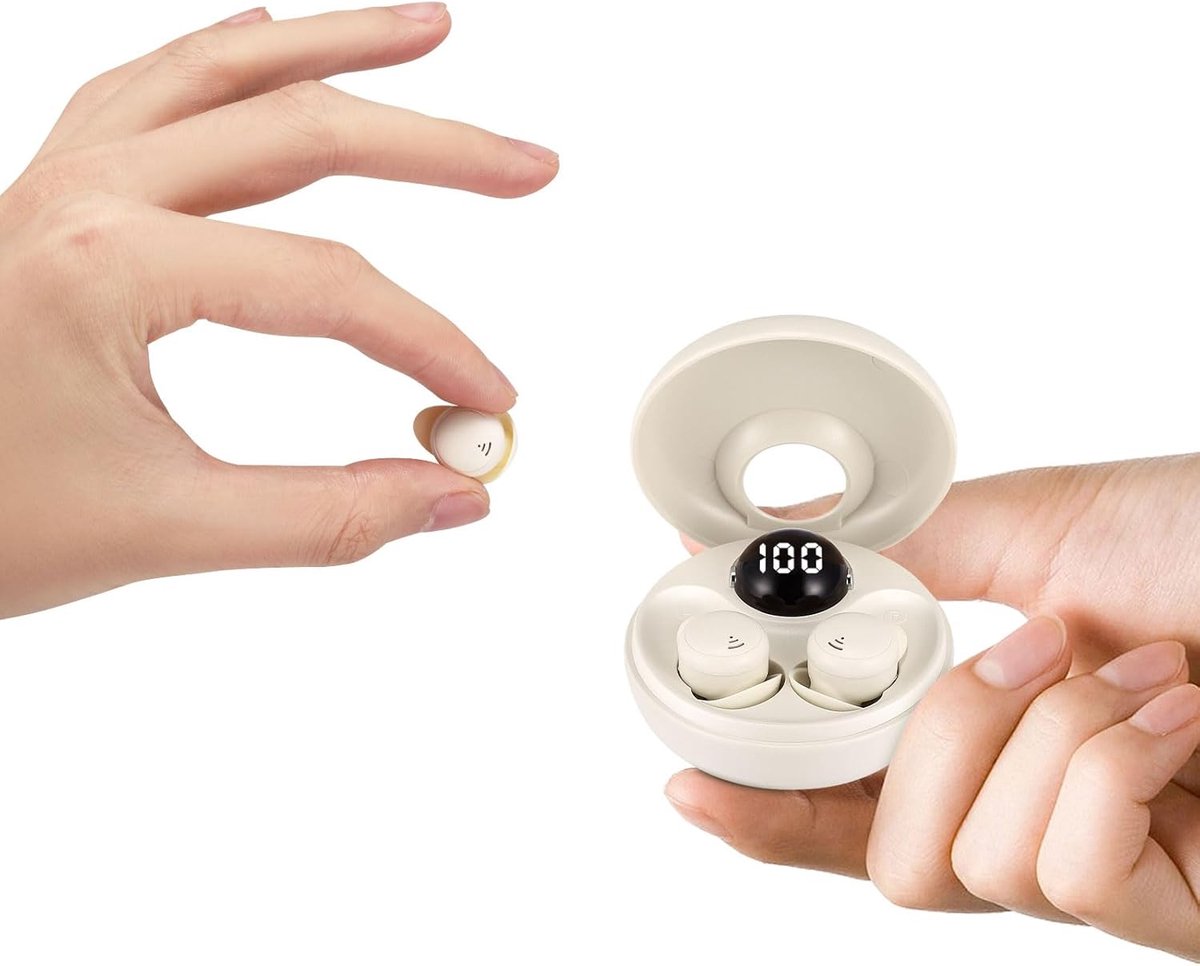 Bluetooth 5.4 slaapkoptelefoon - vloeibare silicone - mini in-ear - geschikt voor zijslapers - ShopVlot