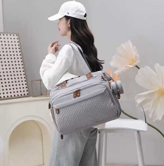 Zwart Babytas - Waterdichte Luiertas 40×16×35 cm - Grote Baby Tas — afbeelding 2