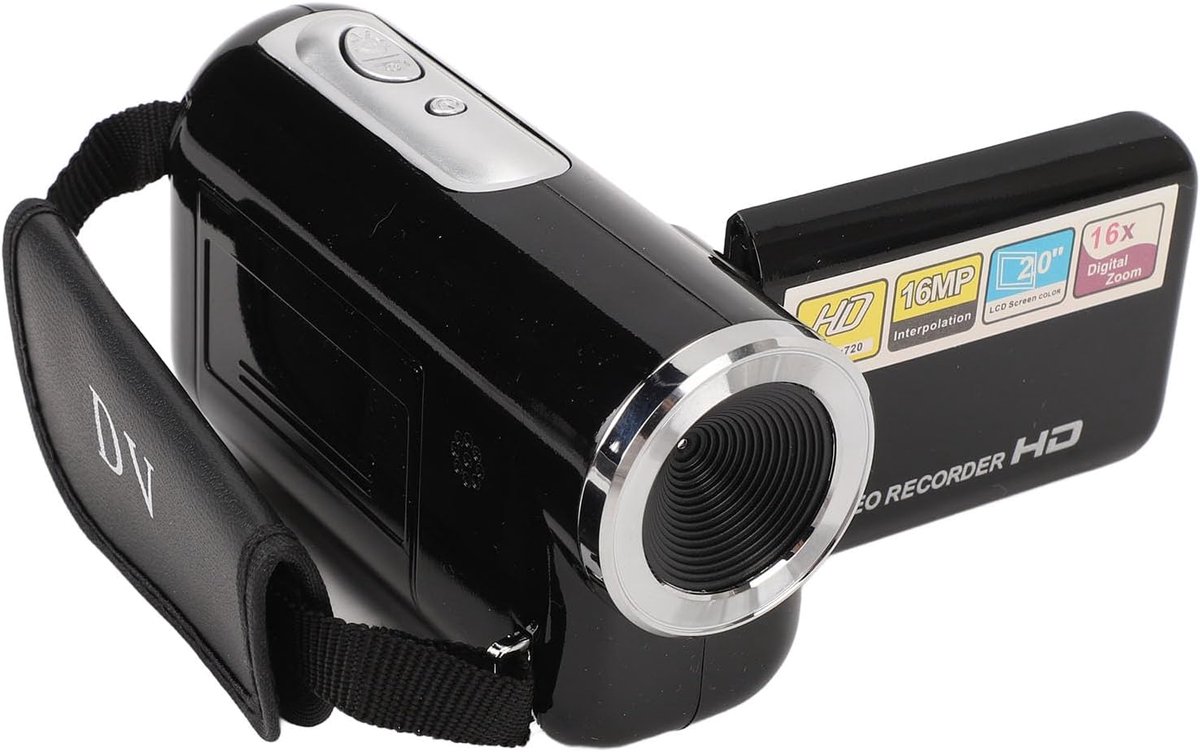 SnelShoppen - Video Camera Camcorder 16MP 1080P met 6X Digitale Zoom voor Reizen, Feest, Camping, Kinderen, Duidelijke Opnames en USB Interface