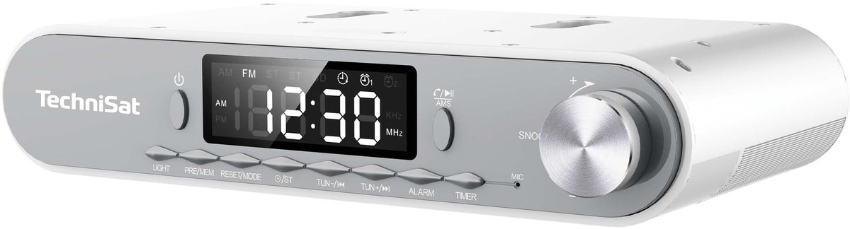 TechniSat VIOLA Keukenradio - onderbouw, FM-radio met Bluetooth | LED-display, werkverlichting, timer, wekfunctie, handsfree-functie en 5 W luidspreker