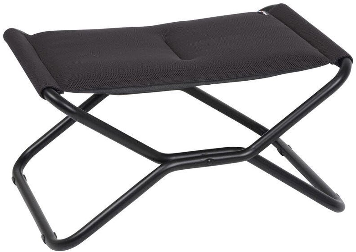 SnelShoppen - Lafuma NEXT Kruk/Voetensteun van Staal, Compact en Lichtgewicht, Perfect voor Camping, Tuin en Feest, Zwart