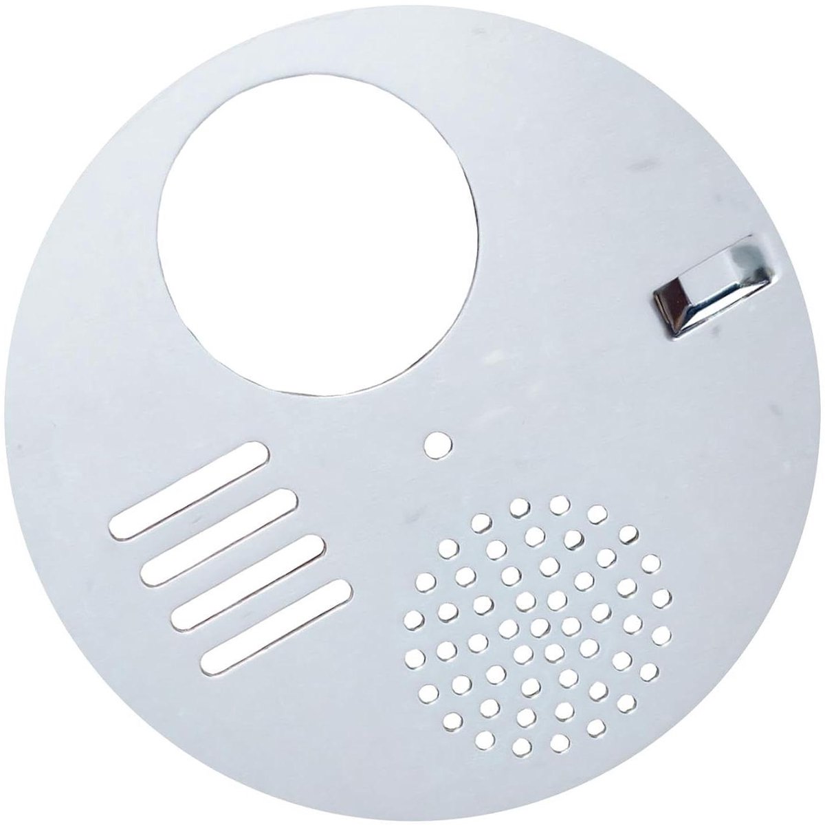 Bijenkorfdeur Rond - Ingangsschijf Bijenkorf - Bijenteelt Beheer - Draaibaar Diefstalbeveiliging - 12.5 cm Diameter - Zilver