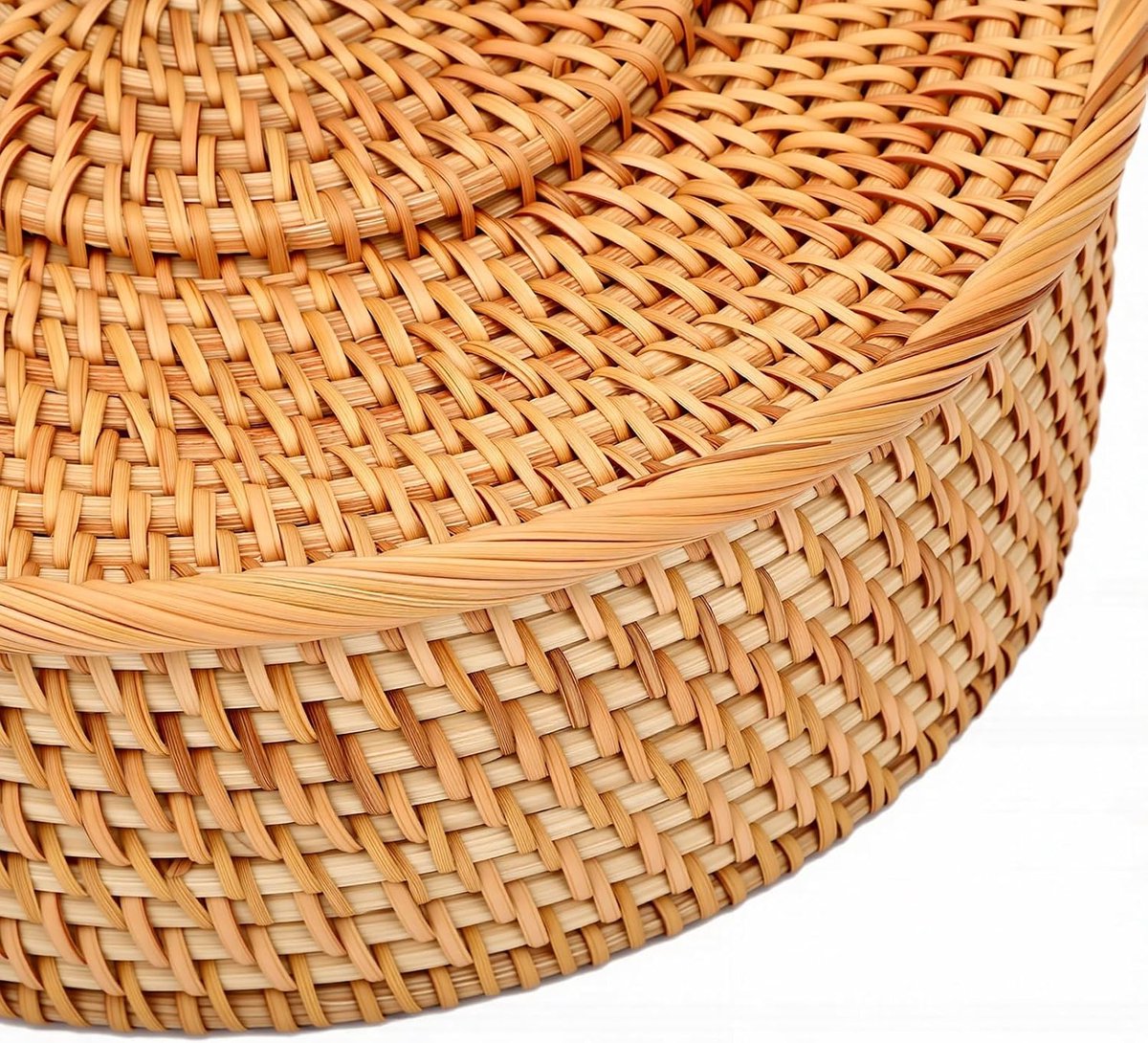 Tortillamand - Wrap warmer - Maaltijden Warm Houden - Handgeweven Rotan - 25.5 cm diameter - Natuurlijk