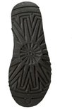 Zool van een zwarte UGG laars met gripprofiel.