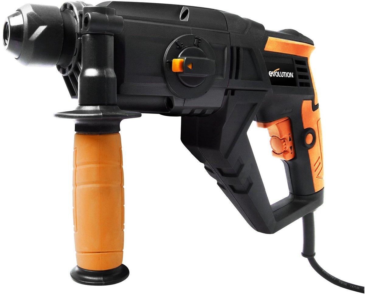 SnelShoppen - Evolution Power Tools SDS4-800 Hamerboor 4 functies - boormachine, beitel, rotatie, hamer, 5 hulpstukken inbegrepen (230 V)