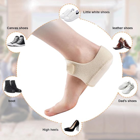 Plantaire fasciitis hielbeschermers voor pijnverlichting, comfortabele hielkussens voor mannen en vrouwen, rugpijnverlichting en ondersteuning — afbeelding 4
