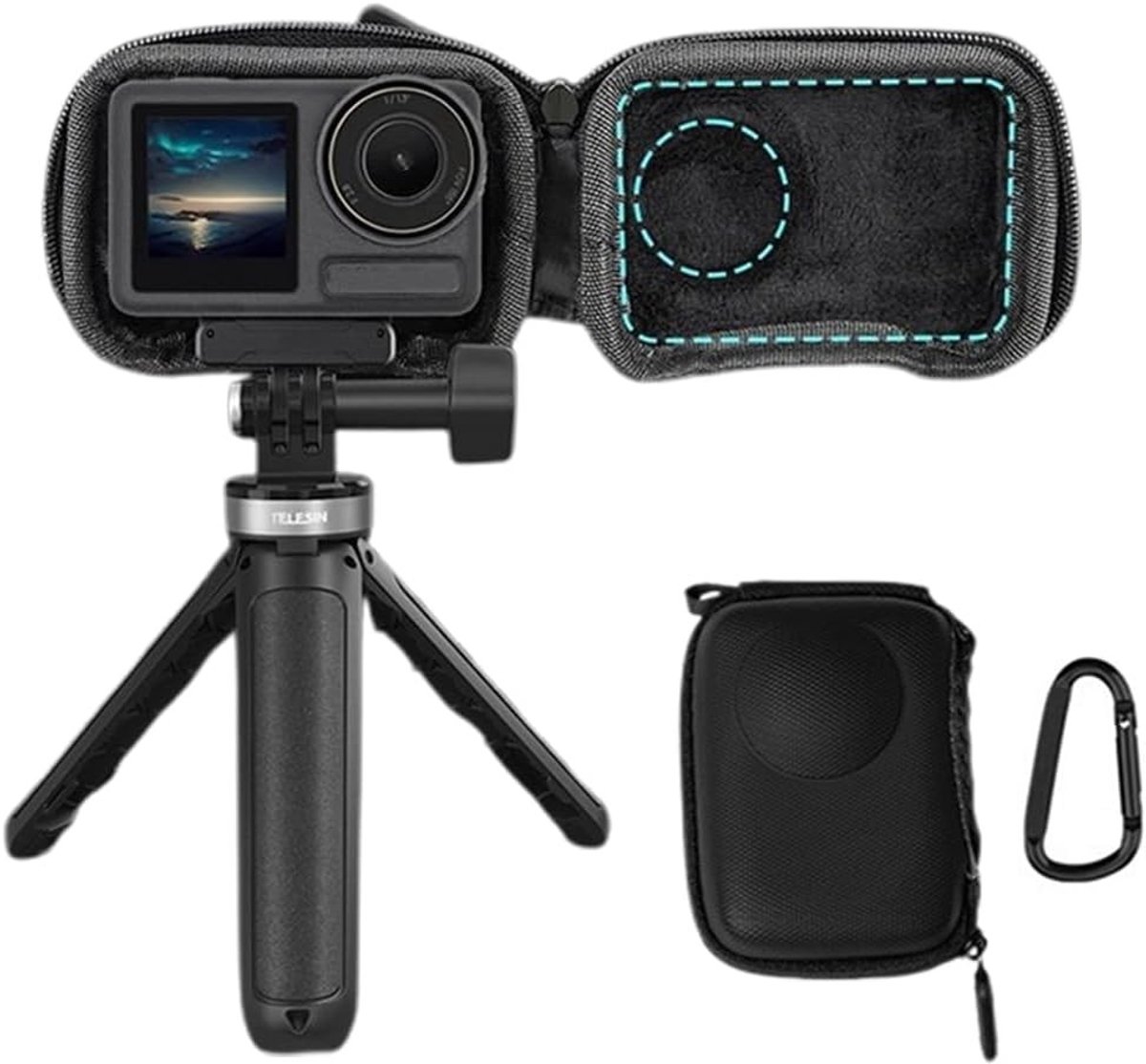 Draagbare mini-tas voor camera, beschermhoes voor lens en accessoires voor actieopnames