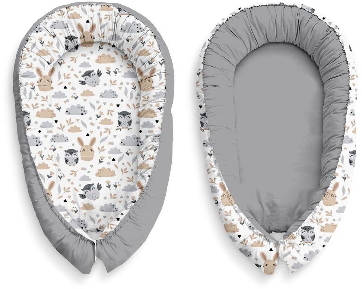 SnelShoppen - Multifunctionele Babynest Cocoon Baby Bumper Reiswieg 100% Katoen Anti-Allergisch voor Pasgeborenen, Geschikt voor Thuis en Op Reis, Zac