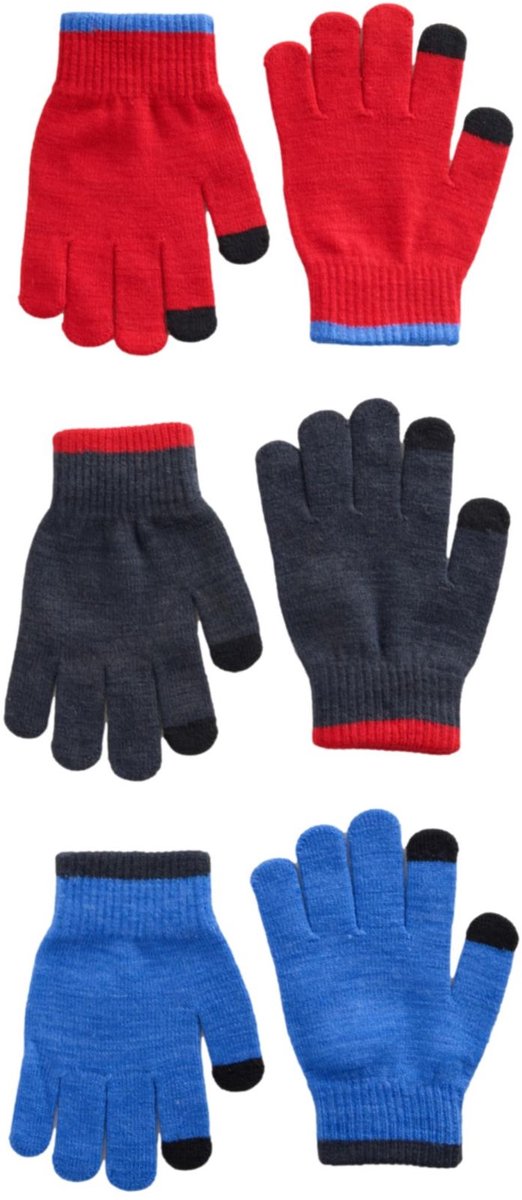 Next - Jongens - 3 Paar magische handschoenen - Grijs