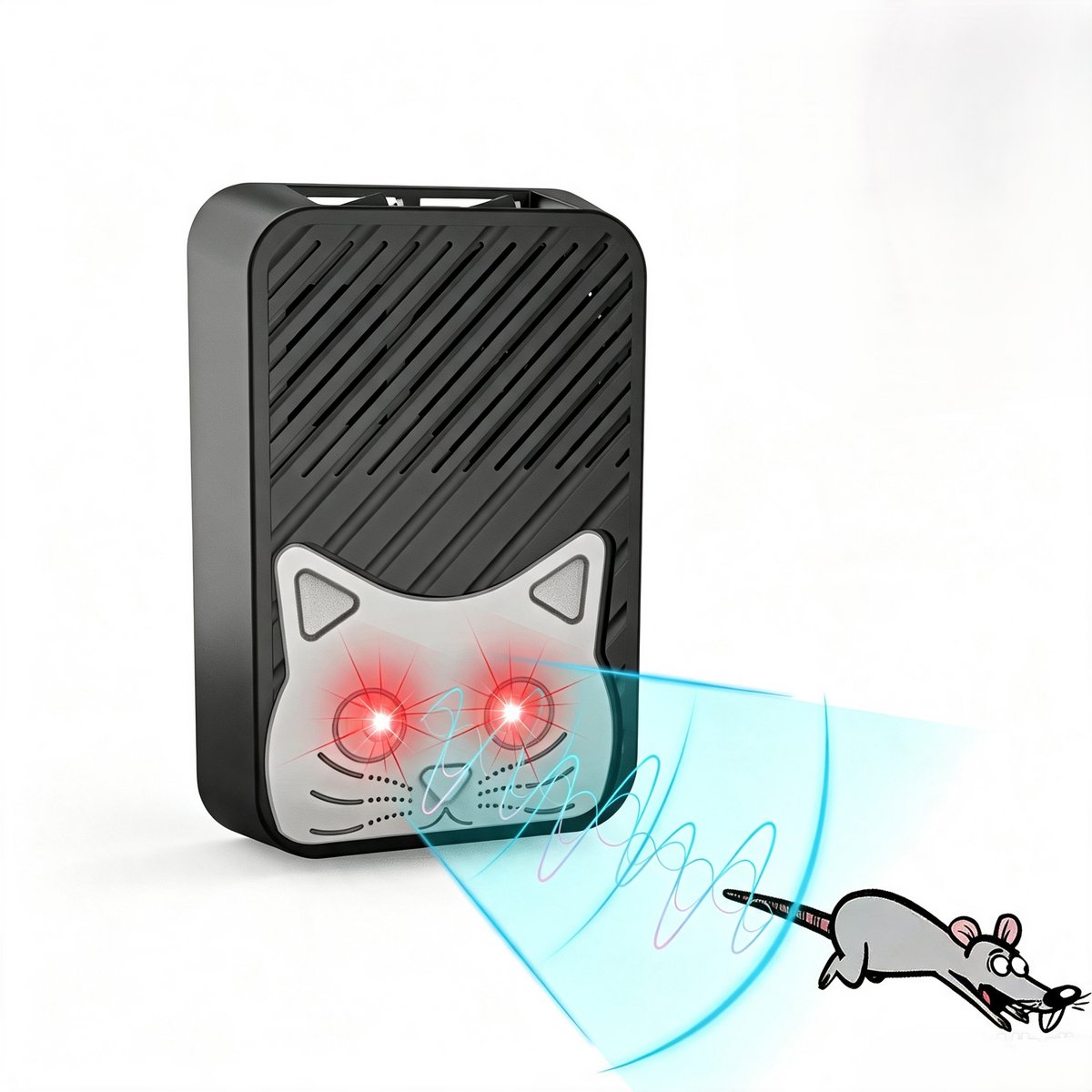 Ultrasone Muizenverjager voor Auto – Slimme Trillingssensor – Dubbele Werkmodus – LED-flitslicht – USB / DC / Batterijvoeding