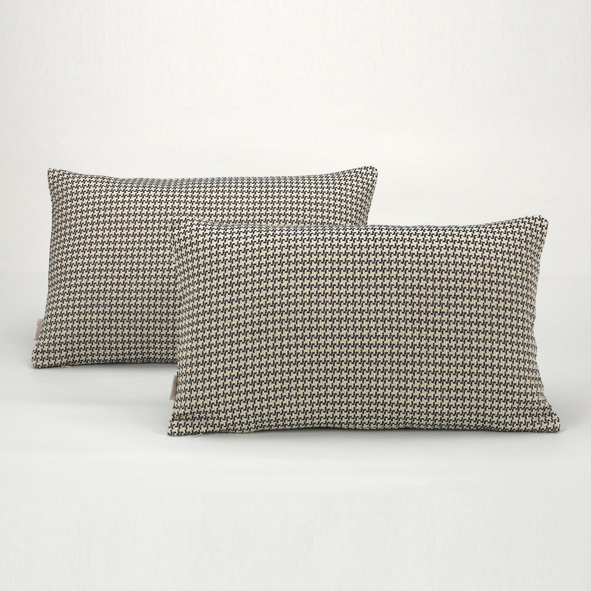 SnelShoppen - Pack van 2 Katoenen Kussenslopen met Onzichtbare Ritssluiting in Blauw - Ideaal voor Woonkamer, Slaapkamer en Tuin