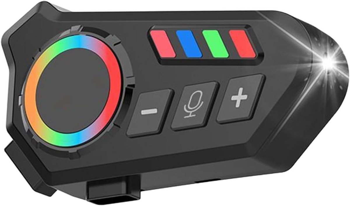 Motorhelm Headset - Motor Communicatie Systeem - Motorrijden Communicatie - Offline Spraakbesturing - 8.3x4.2x2.8cm - Zwart