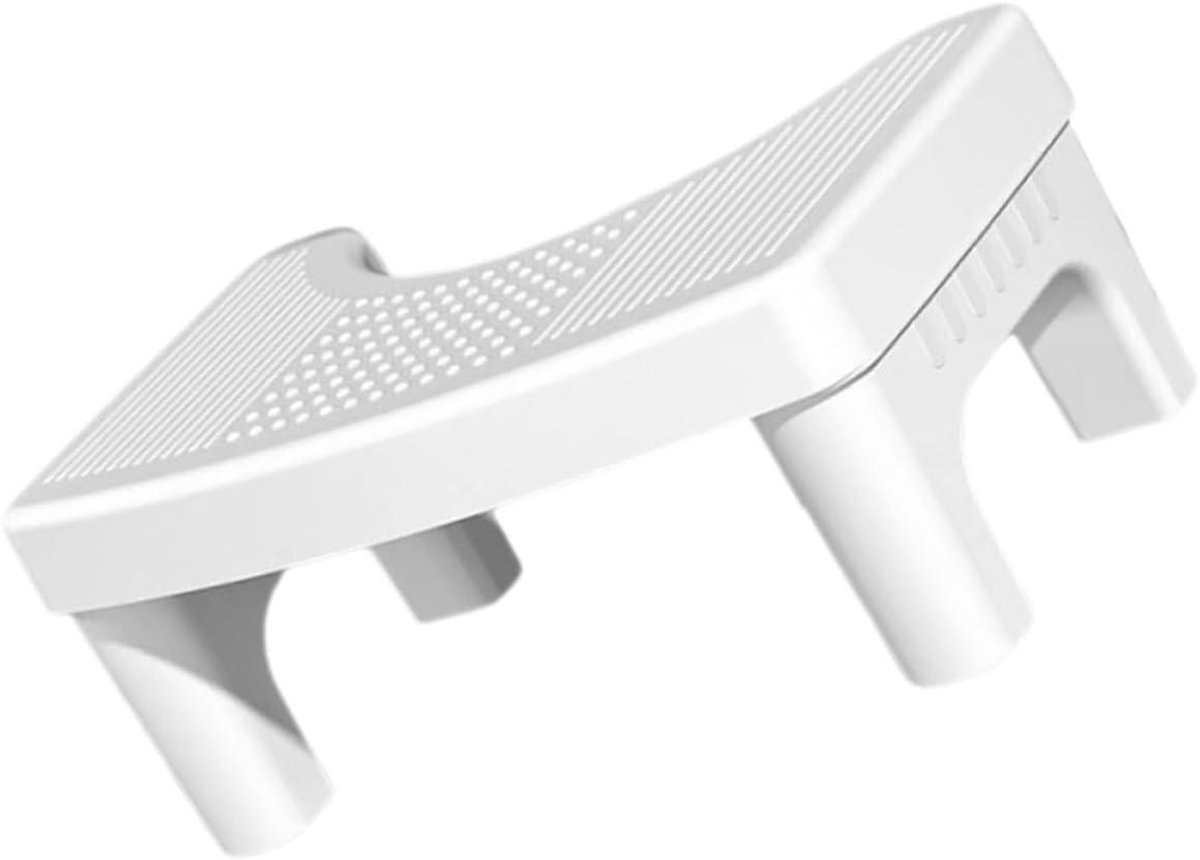 Douchekruk Toilet - Voetenbankje Hurkkruk - Comfortabel Zitten - Ergonomisch Ontwerp - 40 x 21 cm - Wit
