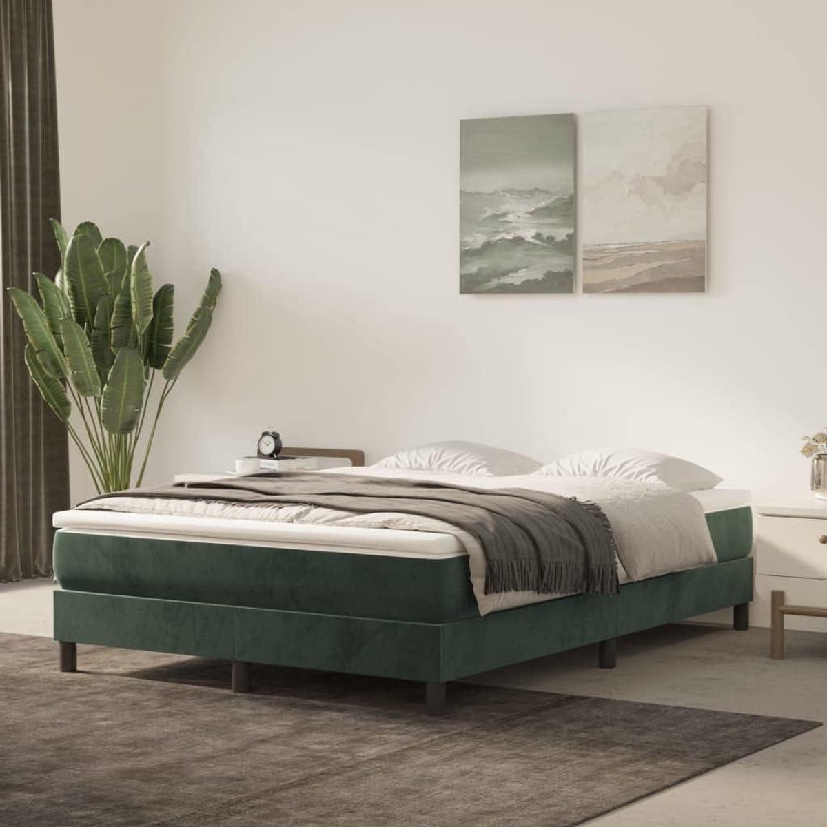 Pocketveringmatras - Matras Boxspringmatras - Goede Nachtrust - Individuele Veren - 140 x 190 x 20 cm - Donkergroen