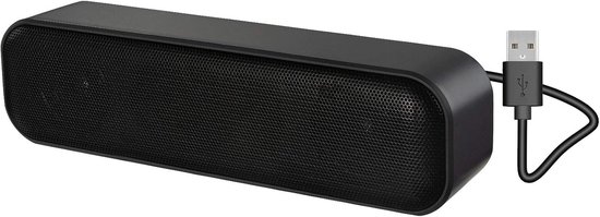 SnelShoppen - SoundBar Mini USB Speaker - Plug and Play Computer Speaker voor Laptop, PC, Notebook, Tablet - Blauwe Grijze Kleur - Ideaal voor Thuis, — afbeelding 3
