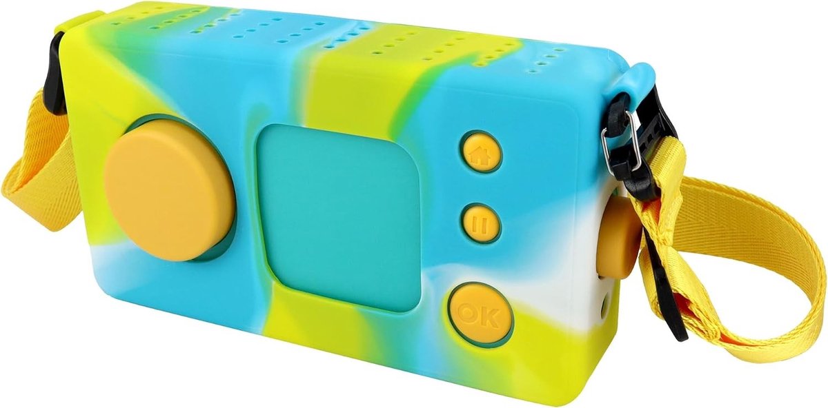 Siliconen Hoes voor Lunii - My Stories Factory, Geschikt voor Alle Versies, Groen-Blauw, Bescherming, Duurzaam, Accessoire