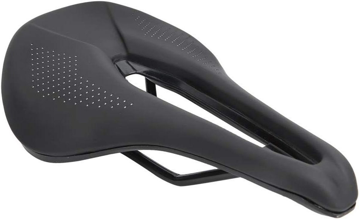Fietszadel PU Zacht - Zitkussen Fiets - Comfortabel Fietsen - Ergonomisch Hol Ontwerp - 243x145x11cm - Zwart