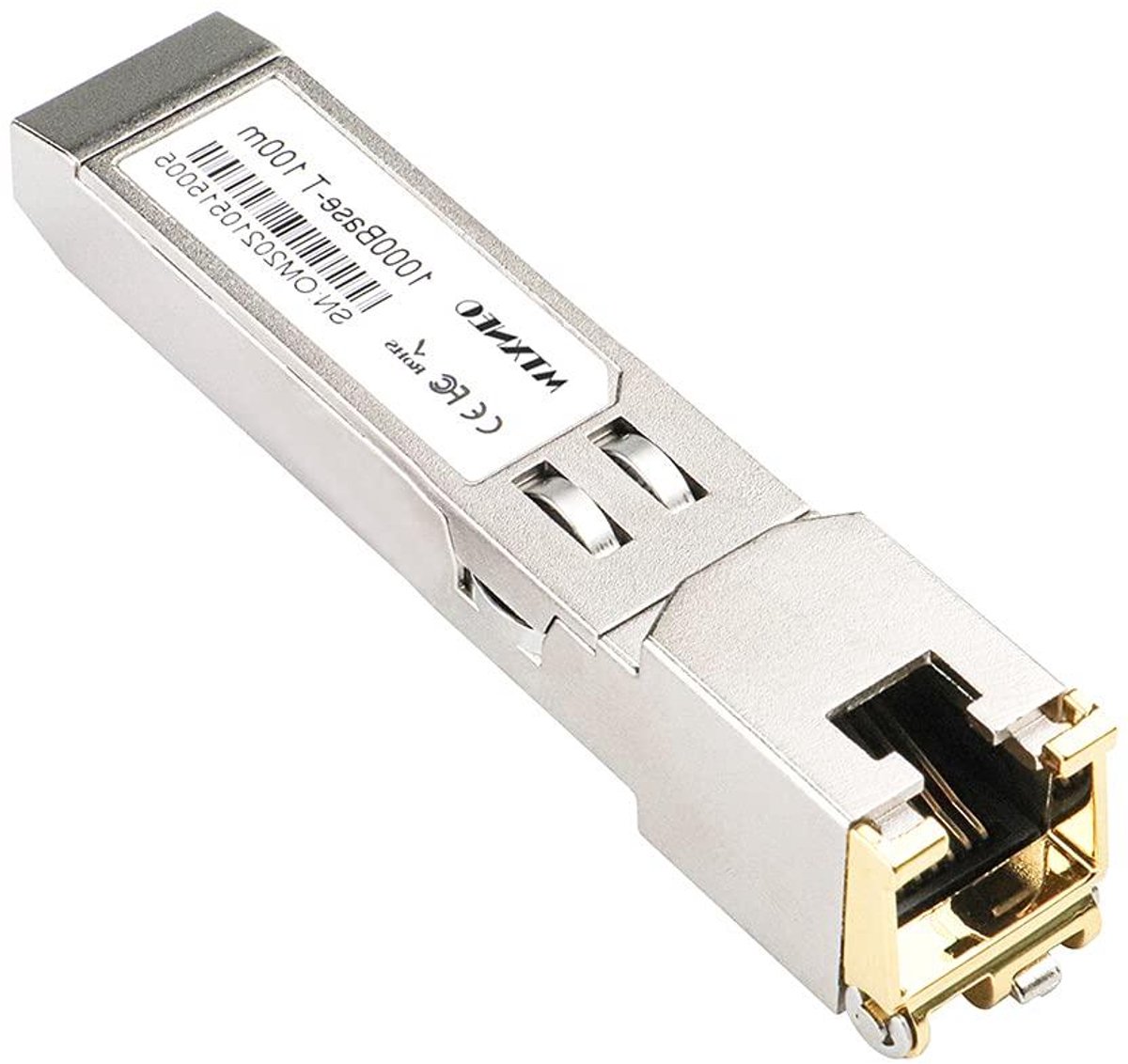 SFP naar RJ45 Module - Mini GBIC Transceiver - Netwerkverbindingen Uitbreiden - 1.25 Gbit/s Snelheid - Tot 100m - Zilver