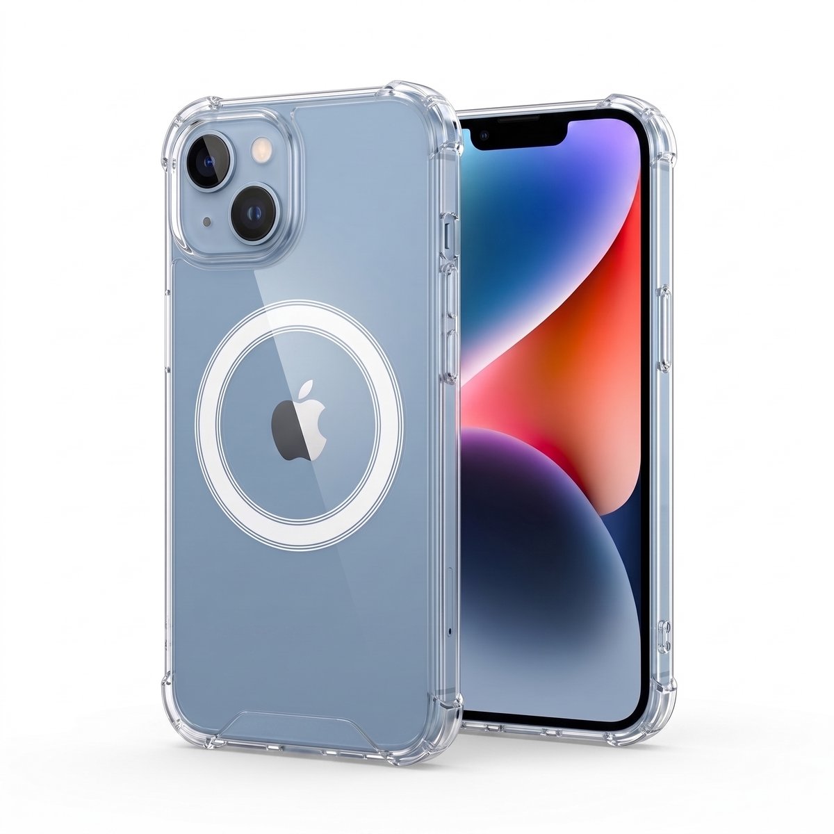Geschikt voor iPhone 14 / 13 Hoesje - Geschikt voor MagSafe - Slim Fit - Transparant