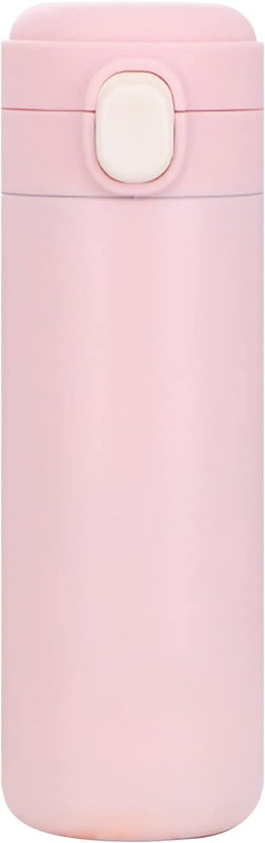 Vacuümbekerfles Roestvrij Staal - Thermosfles Waterfles - Dranken Meenemen - Bediening met één hand - 400 ml - Roze