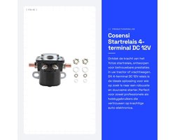 Startrelais - 4-terminal DC 12V - Robuuste starter voor tractor en vrachtwagen - Innovatieve auto-elektronica - Geschikt voor auto - 12VB...