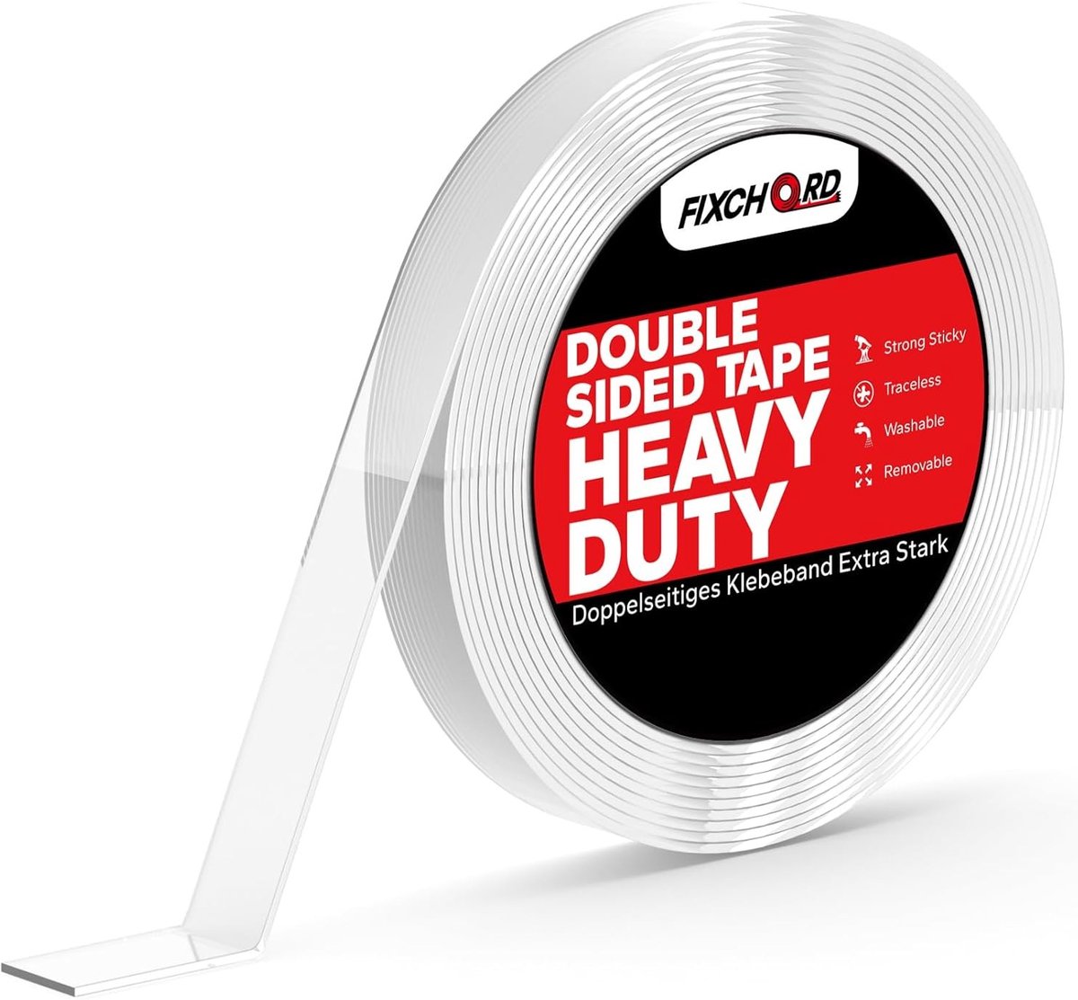 Dubbelzijdige Tape - Transparant - 3m x 1cm x 1mm - Extra Sterke Waterdichte Plakband - Voor Muren en Tapijt