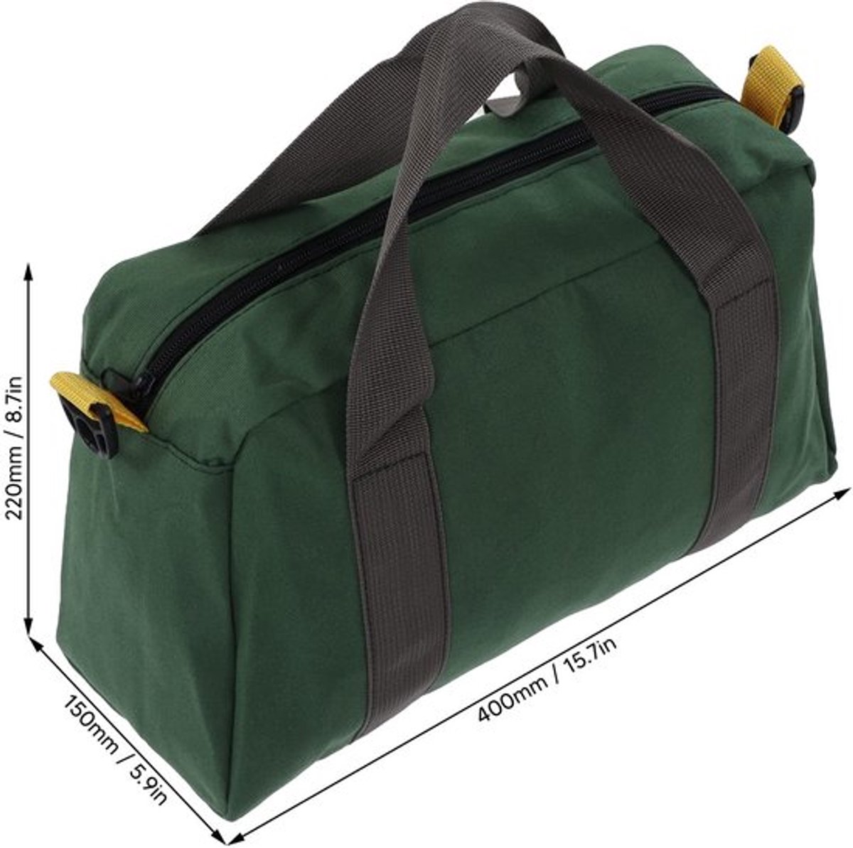 Draagbare gereedschapstas - Multifunctionele organizer - Groot canvas - Groen - Waterdichte gereedschapskoffer - Geschikt voor elektricie...