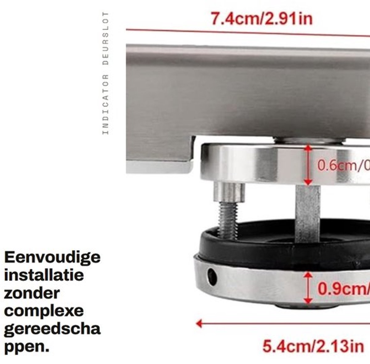 Deurslot Indicator - Zinklegering - Privacy Indicator - Rode/Groene Kleuren - Eenvoudig te Installeren - Voor Toilet/Badkamer - Toiletindicator