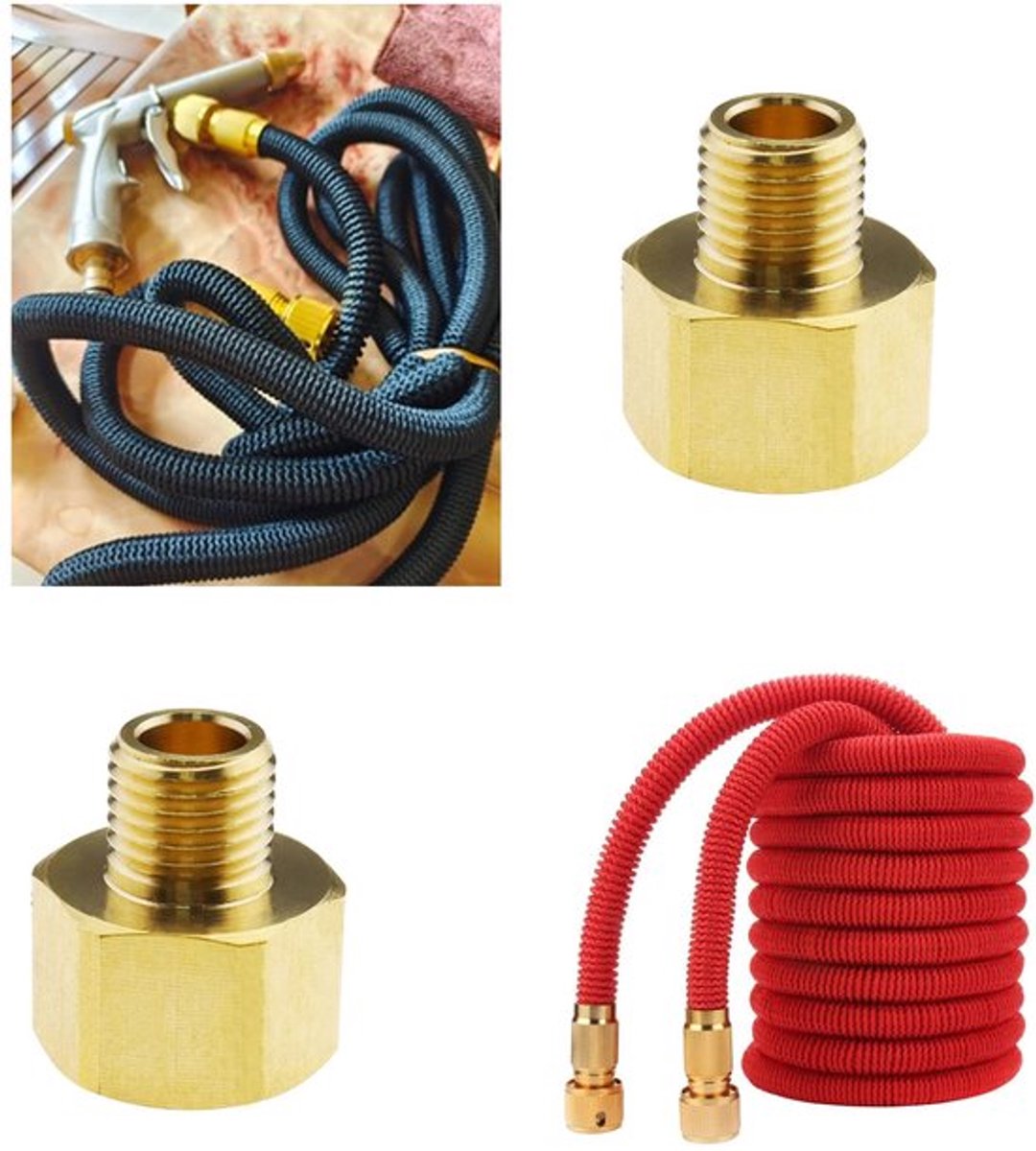 Hoge Druk Wasmachine Adapter - Koper - 2 Stuks - 14 mm naar 22 mm - Slangverbinder - Voor Hogedrukreinigers - Geschikt voor Diverse Merken