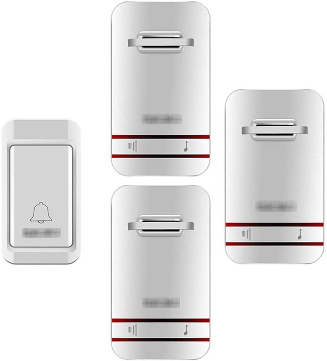 Draadloze Deurbel - Bel met Ontvanger - Huis Beveiligen - Zelfopwekkende Knop - 120 Meter Bereik - Wit