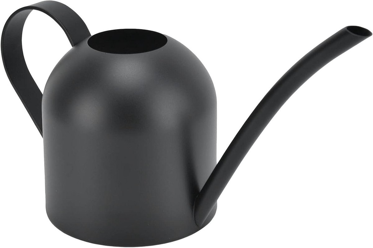Gieter Roestvrij Staal - Waterkannetje Planten - Planten Water Geven - Lange Nauwkeurige Uitloop - 500 Ml - Zwart