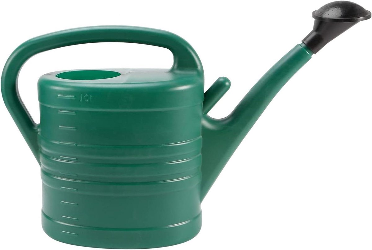 Gieter met lange mond - Tuinfles bloemen - Planten water geven - Grote inhoud - 10 liter - Groen