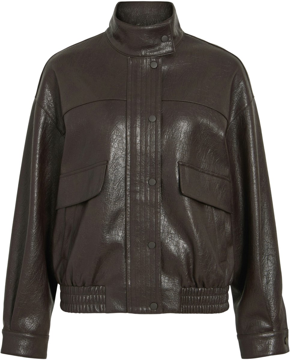Vila Jas Vifima L/s High Neck Jacket /otw 14118784 Coffee Bean Dames Maat - 44
