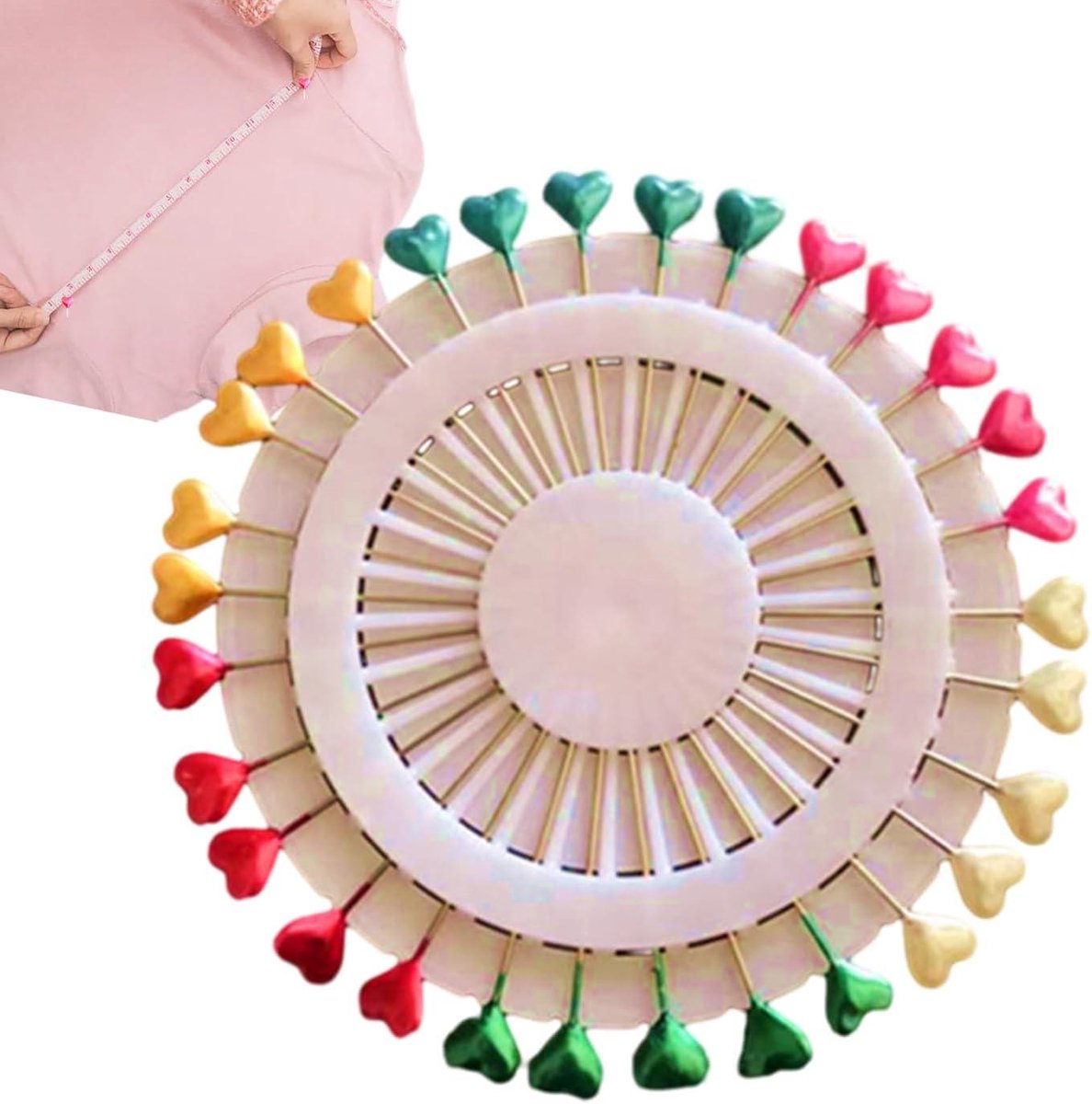Naaispelden - Quiltpinnen - Stoffen Vastzetten - Decoratieve Koppen - Diverse Maten - Willekeurige Kleuren
