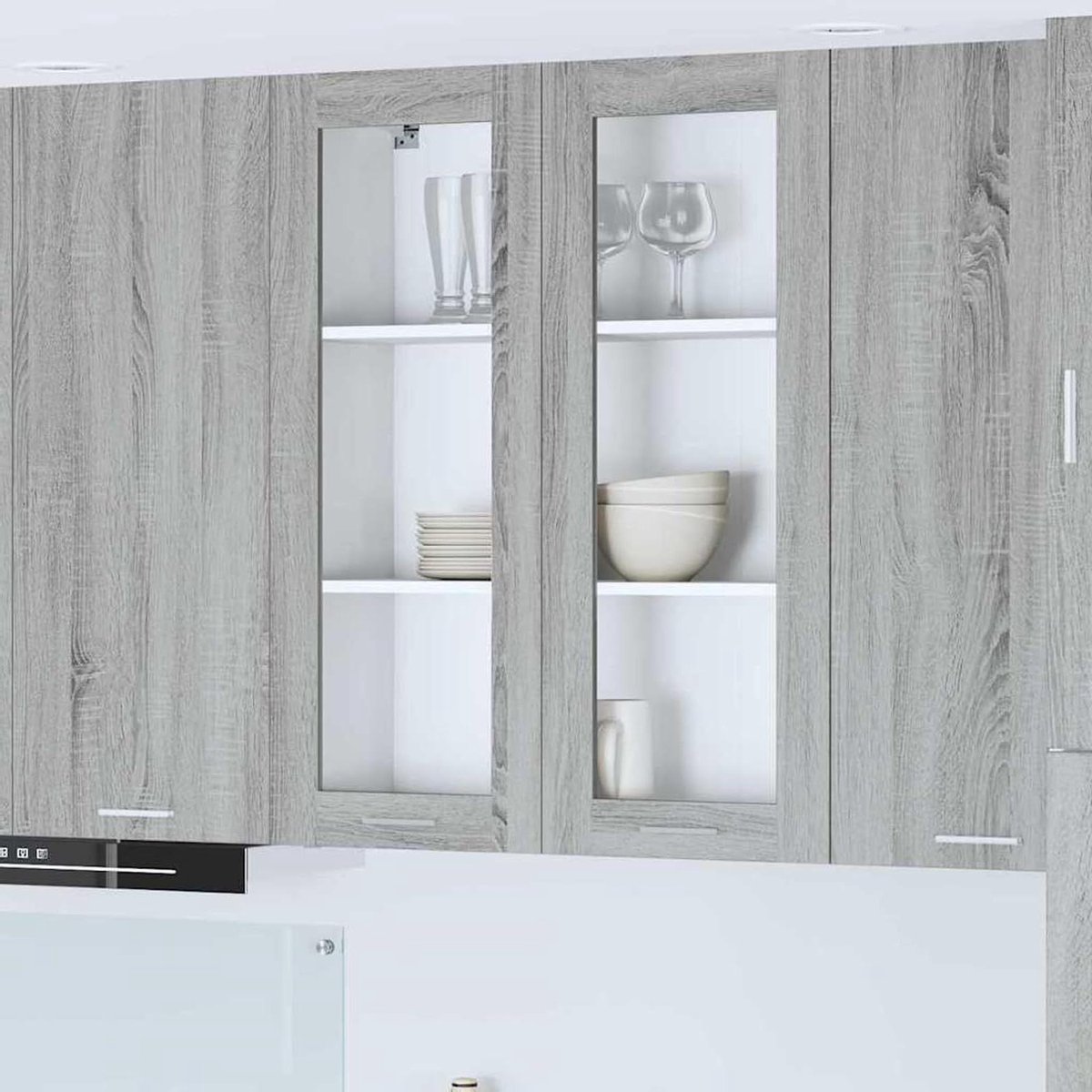 Hangkast Riga - Wandkast Keukenkast - Efficiënte Opbergruimte - Modern Strak Design - 80 x 31 x 100 cm