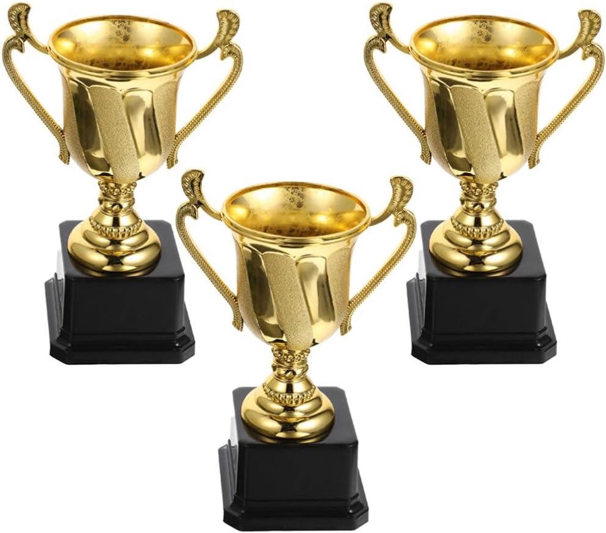 Wedstrijd Trofee - Prijs Beker - Competitie Prijzen - Creatief Gevormd - 6 cm Hoogte - Goud