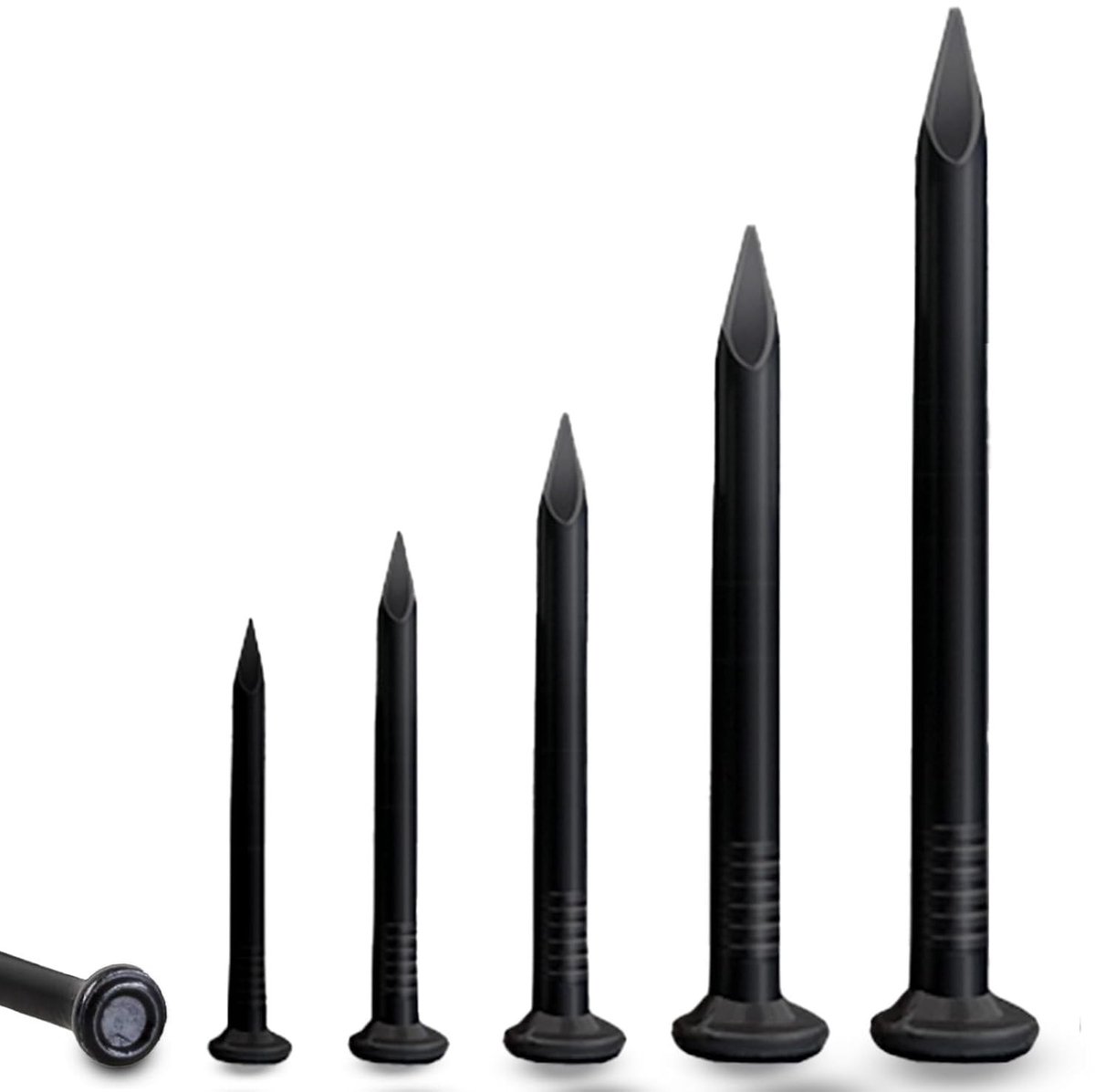 60 Stuks 50mm Stalen Spijkers voor Betonwanden, Houten Bakstenen en Universeel Gebruik - Gegalvaniseerd en Geschikt voor Binnen en Buiten