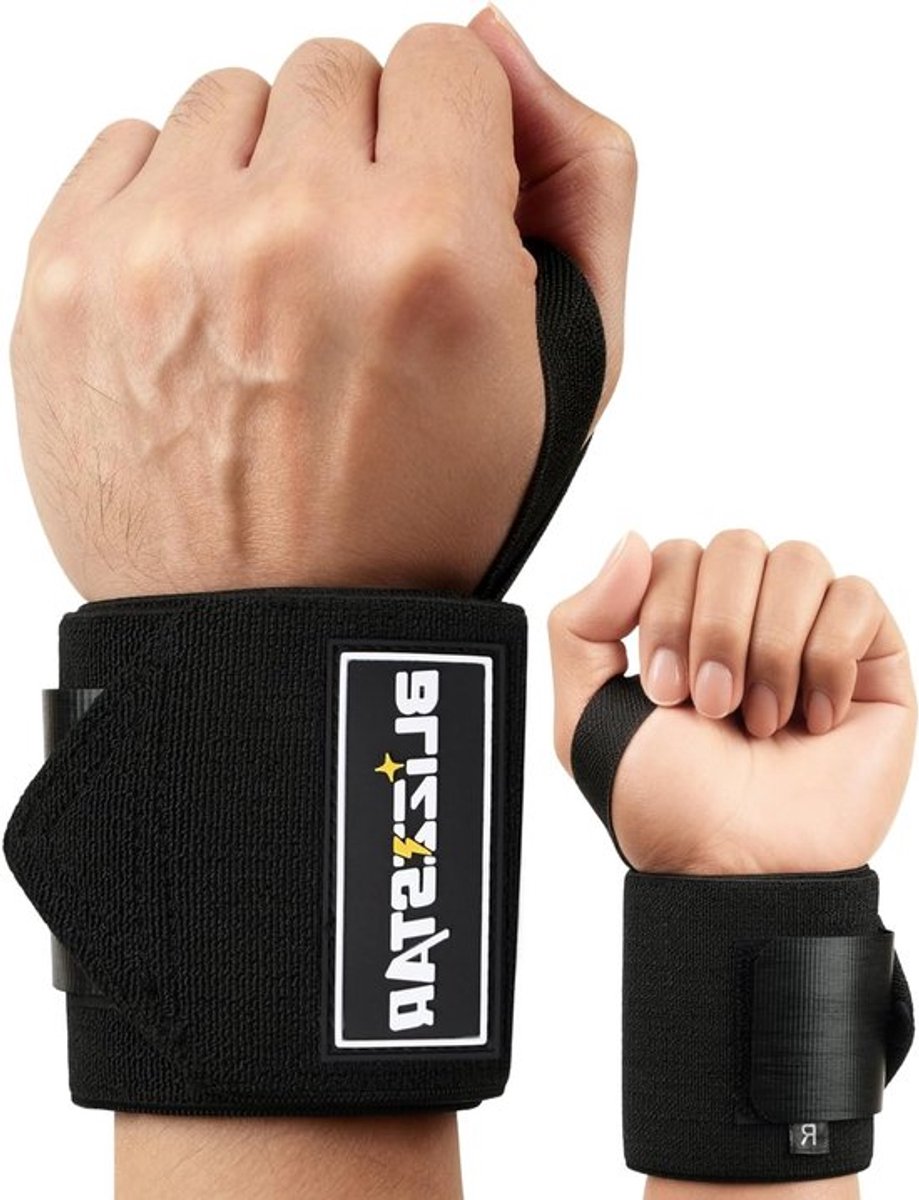 Polsbanden voor fitness, stevige polsbanden voor gewichtheffen en bodybuilding, ademend en comfortabel materiaal, ideaal voor sterke grip en ondersteuning