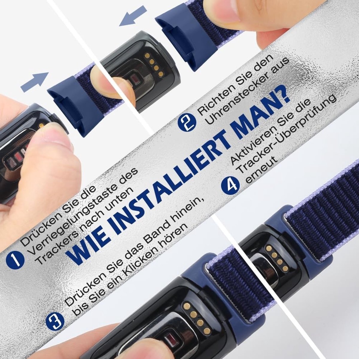 Verstelbare en Ademende Nylon Sportband voor Fitbit Charge 5 - Vervangband voor Fitness Tracker voor Mannen en Vrouwen thumbnail 4
