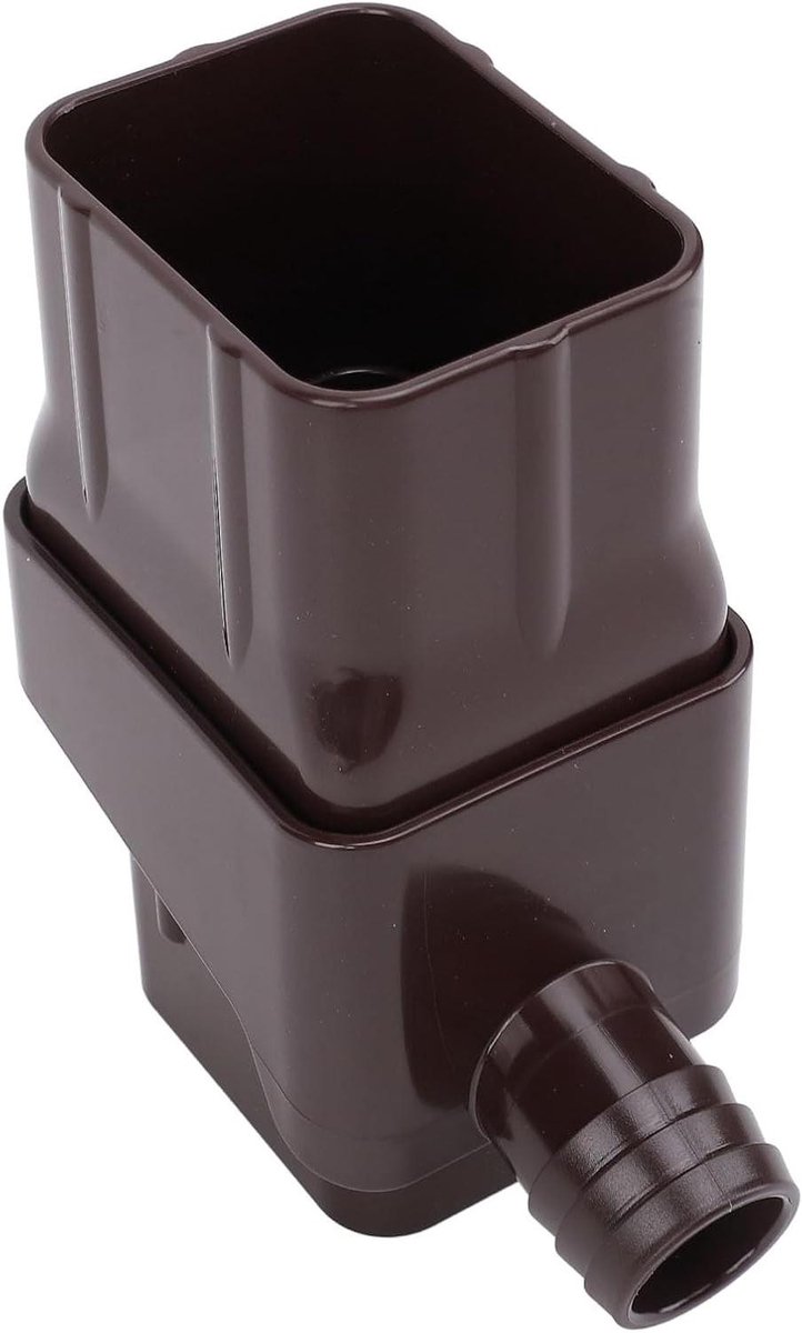 Regenwater Omleidingsset - Regenpijp Adapter - Water Besparen - Efficiënte Opvang - 21 x 14 x 8 cm - Bruin