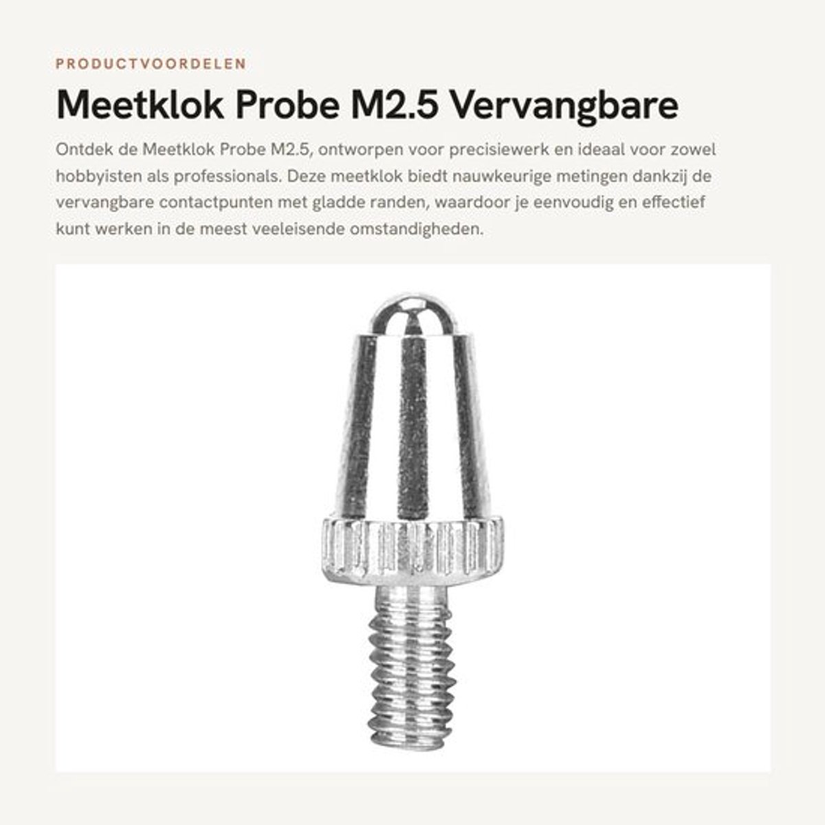 Meetklok Gladde Randen - Contactpunten Vervanging - Stalen Standaard - Schroefmaat Accessoires - Tungsten Staal - 7 Specificaties - Meetinstrument