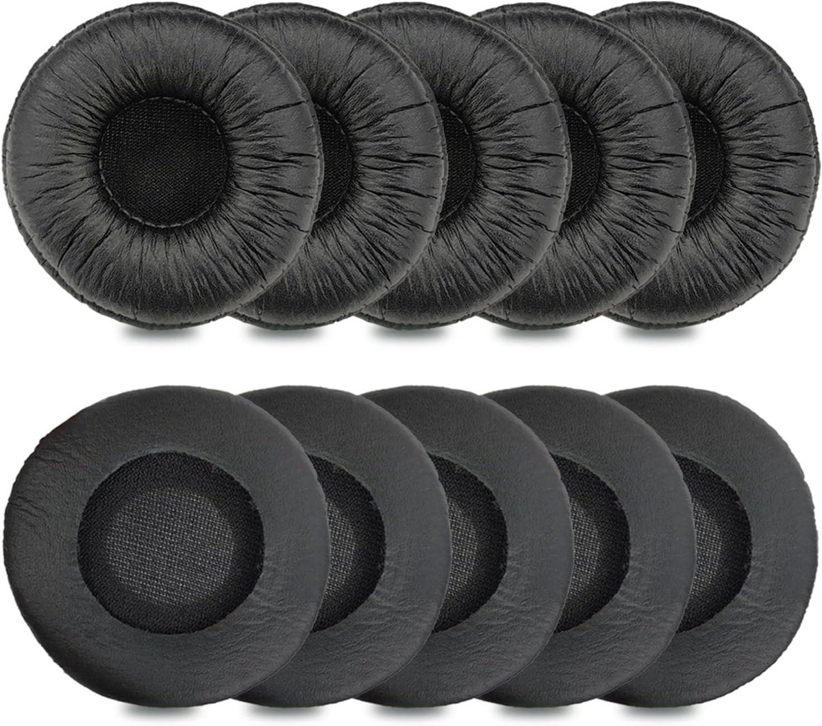 Oorkussens Headset - Earpads Vervanging - Comfortabel Luisteren - 50mm Universeel - 10 Stuks - Zwart