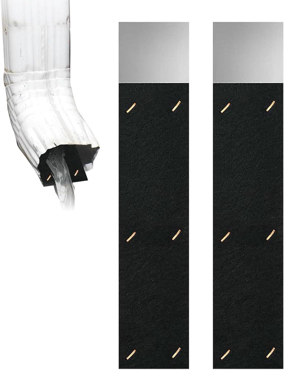 Dakgoot Geluiddemper - Afvoer Ruisdemper - Wateroverlast Voorkomen - Geluidsabsorberende Laag - 31 x 7 x 1.5 cm - Metaal