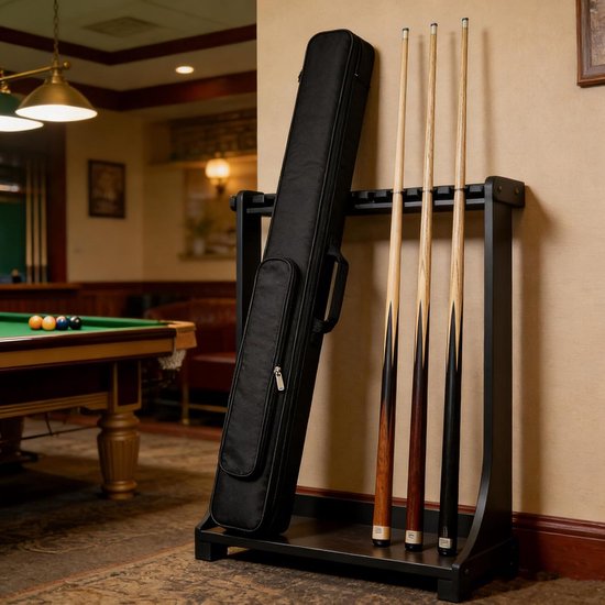 Biljartkeuhouder - Keutas Biljart - Biljart Spelen - Schokbestendige Vulling - 85 cm - Zwart — afbeelding 4