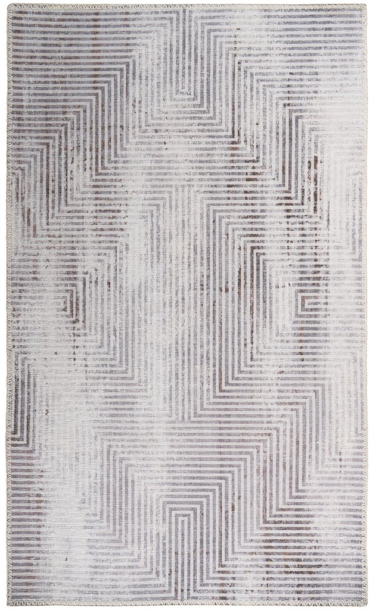 Padiro vloerkleed 120 x 180 cm - grijs - modern effen design - geschikt voor vloerverwarming - van polyester
