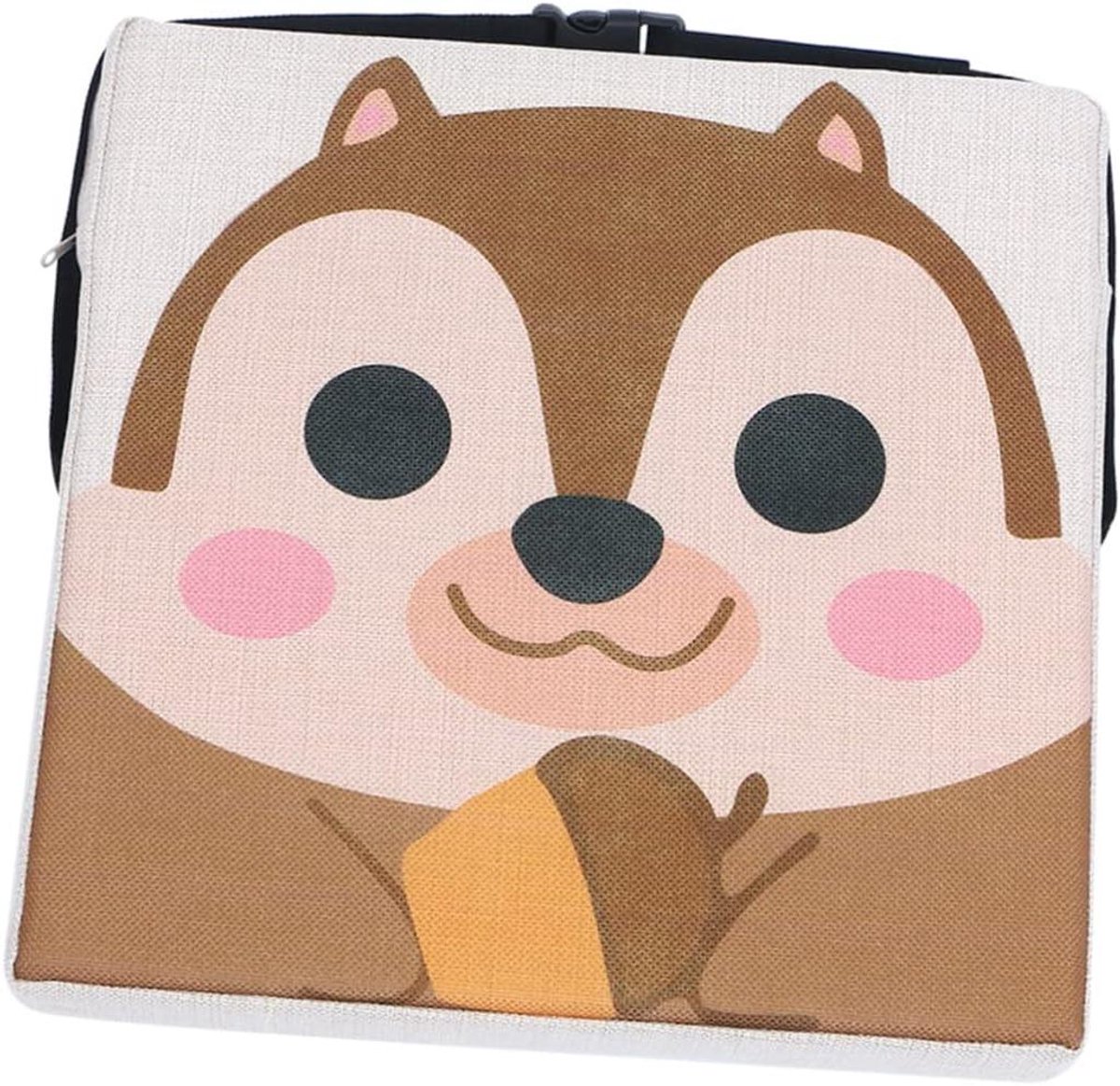 Kinderkussen - Stoelkussen Peuter - Veilig Zitten - Verstelbare Riemen - 33x33cm - Blauw