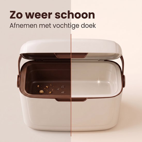 Cheqo® Koelbox 12 Liter - Kleine Koelbox met Schouderband - Draagbare Koelbox zonder Stroom - Passieve Koelbox en Koelkist voor Camping - Koelbox voor Strand en Picknick - Koelbox voor Festival en Auto - Frigobox - Retro Koelbox Taupe van Cheqo — afbeelding 3